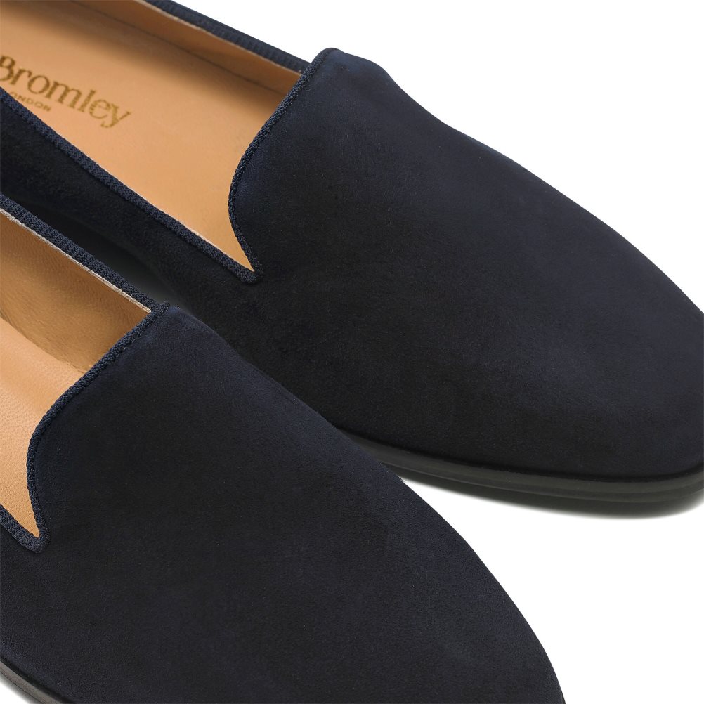 Dámské Baleríny Russell & Bromley Smoking Šaty Tmavě Blankyt | CZ-76123D