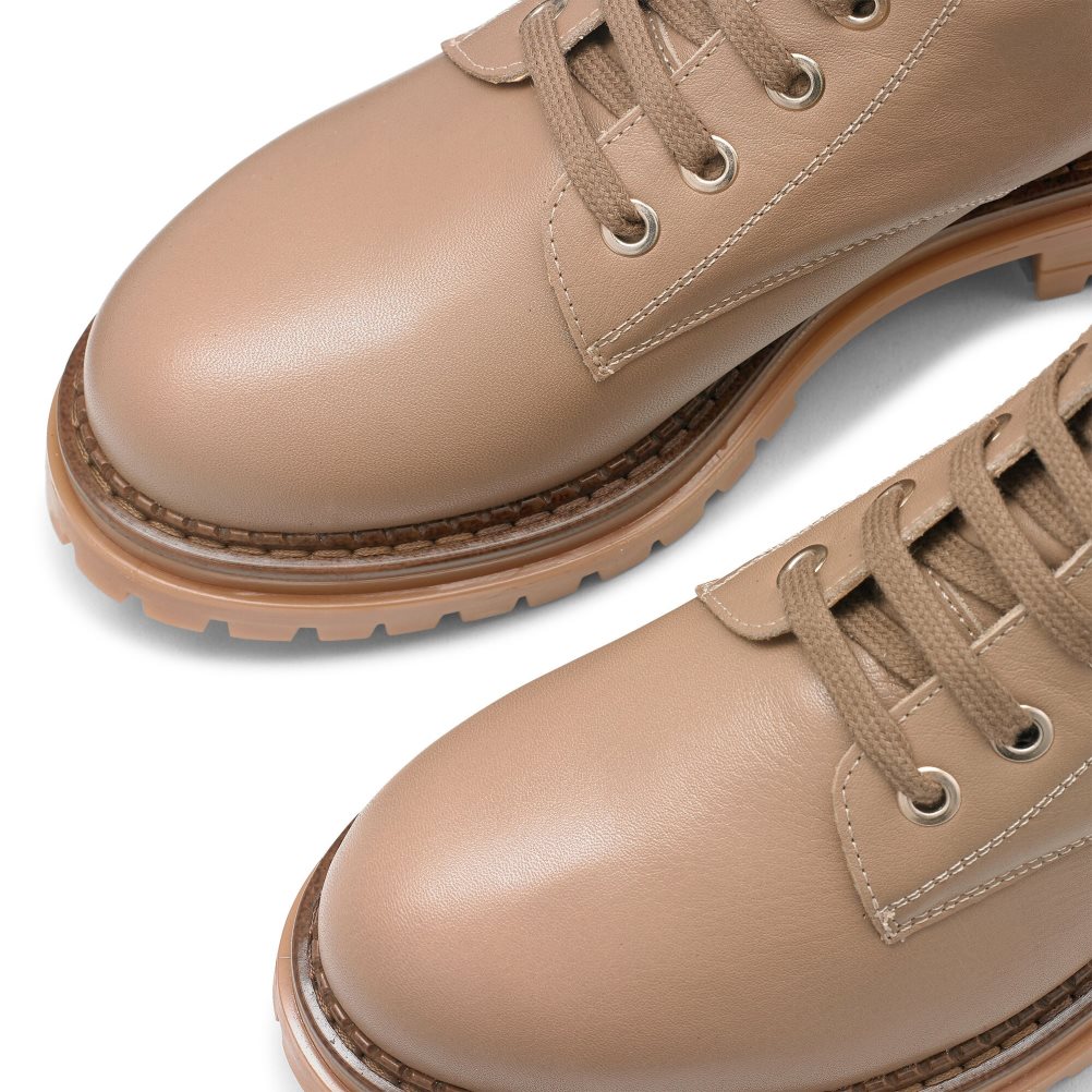 Dámské Bojové boty Russell & Bromley Combat 8 Eyelet Hnědé | CZ-02136R