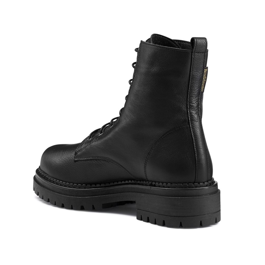 Dámské Bojové boty Russell & Bromley Combat 8 Eyelet Černé | CZ-53842I