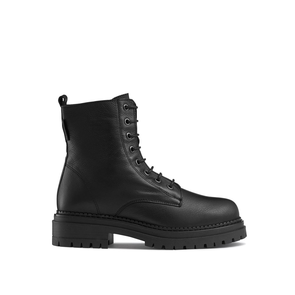 Dámské Bojové boty Russell & Bromley Combat 8 Eyelet Černé | CZ-53842I