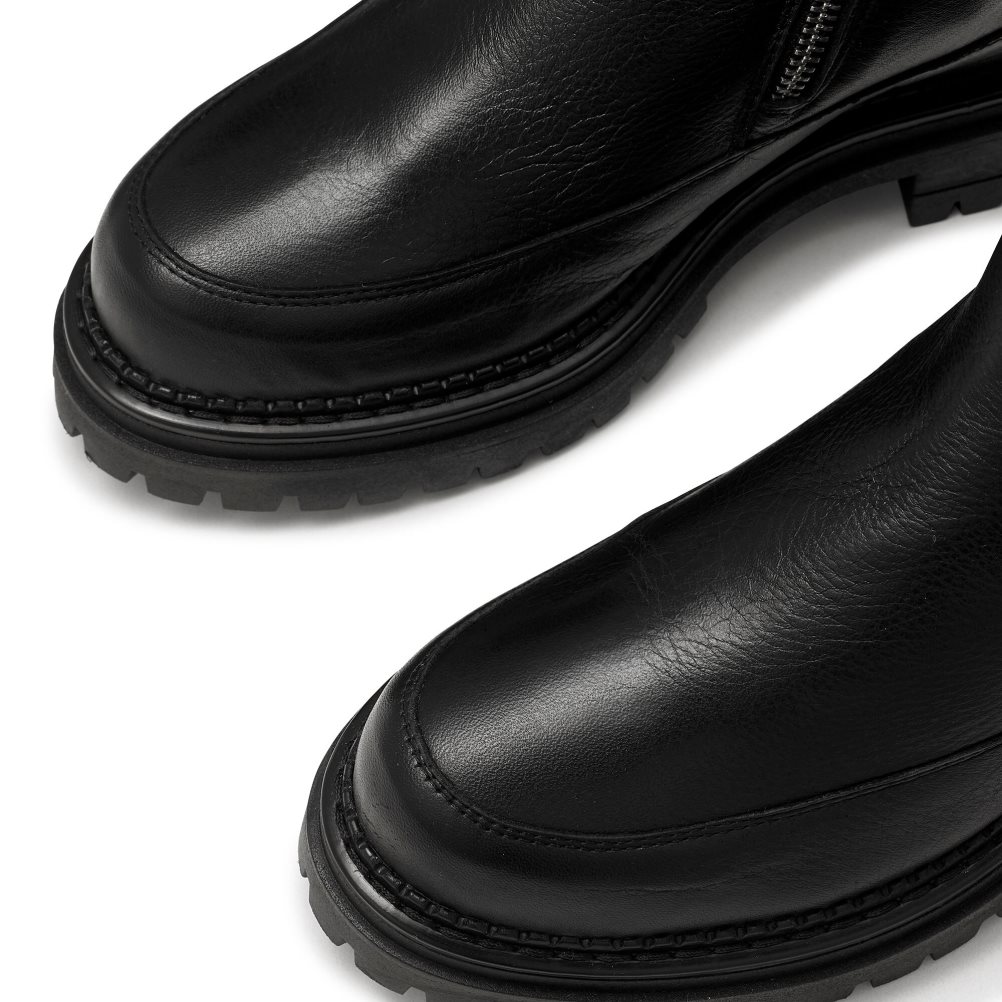 Dámské Bojové boty Russell & Bromley Zip It Double Zip Černé | CZ-13742K