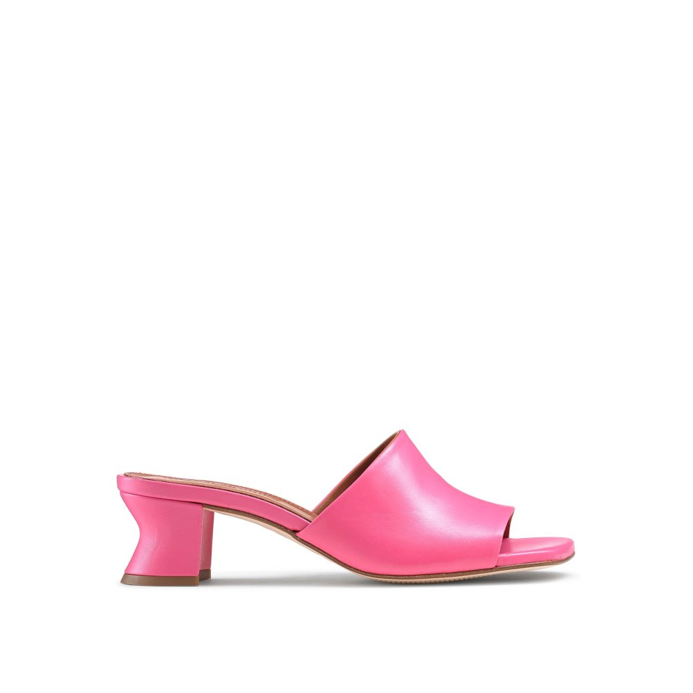 Dámské Boty Mules Russell & Bromley Bon Bon Mid Block Růžové | CZ-46182E