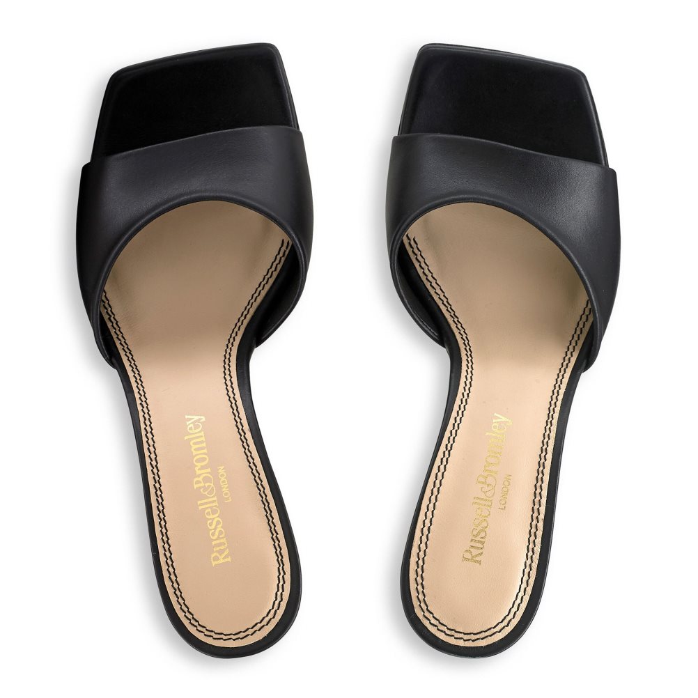 Dámské Boty Mules Russell & Bromley Mojito 90’s Podpatku Černé | CZ-21597Z