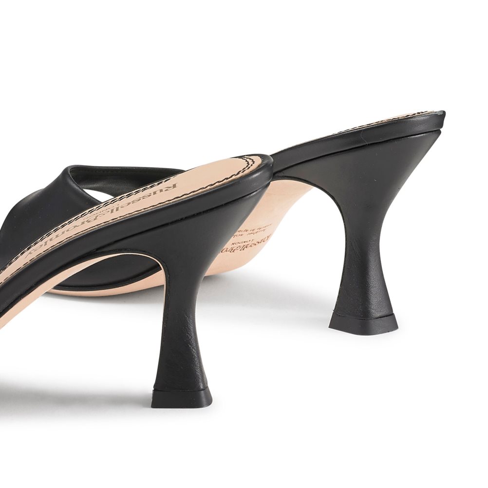 Dámské Boty Mules Russell & Bromley Mojito 90’s Podpatku Černé | CZ-21597Z