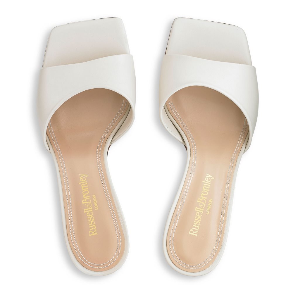 Dámské Boty Mules Russell & Bromley Mojito 90’s Podpatku Krém | CZ-58371Q