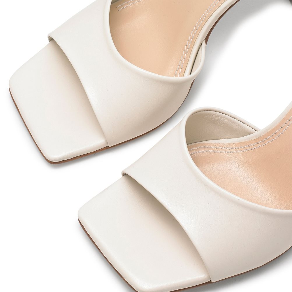 Dámské Boty Mules Russell & Bromley Mojito 90’s Podpatku Krém | CZ-58371Q