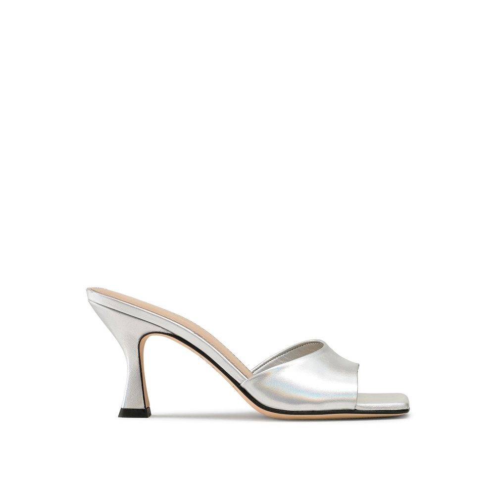 Dámské Boty Mules Russell & Bromley Mojito 90’s Podpatku Stříbrné | CZ-81694B
