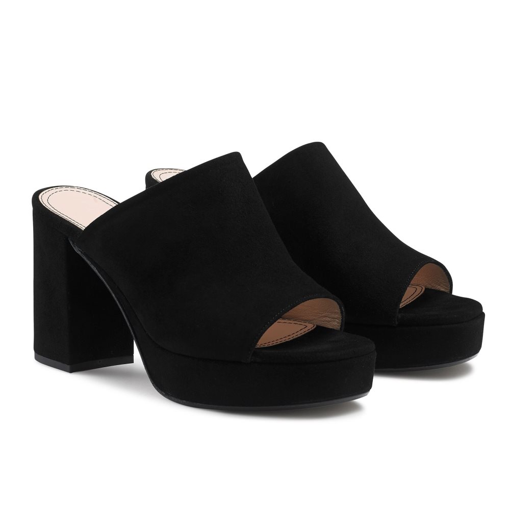 Dámské Boty Mules Russell & Bromley Topmule Platformy Černé | CZ-96071R