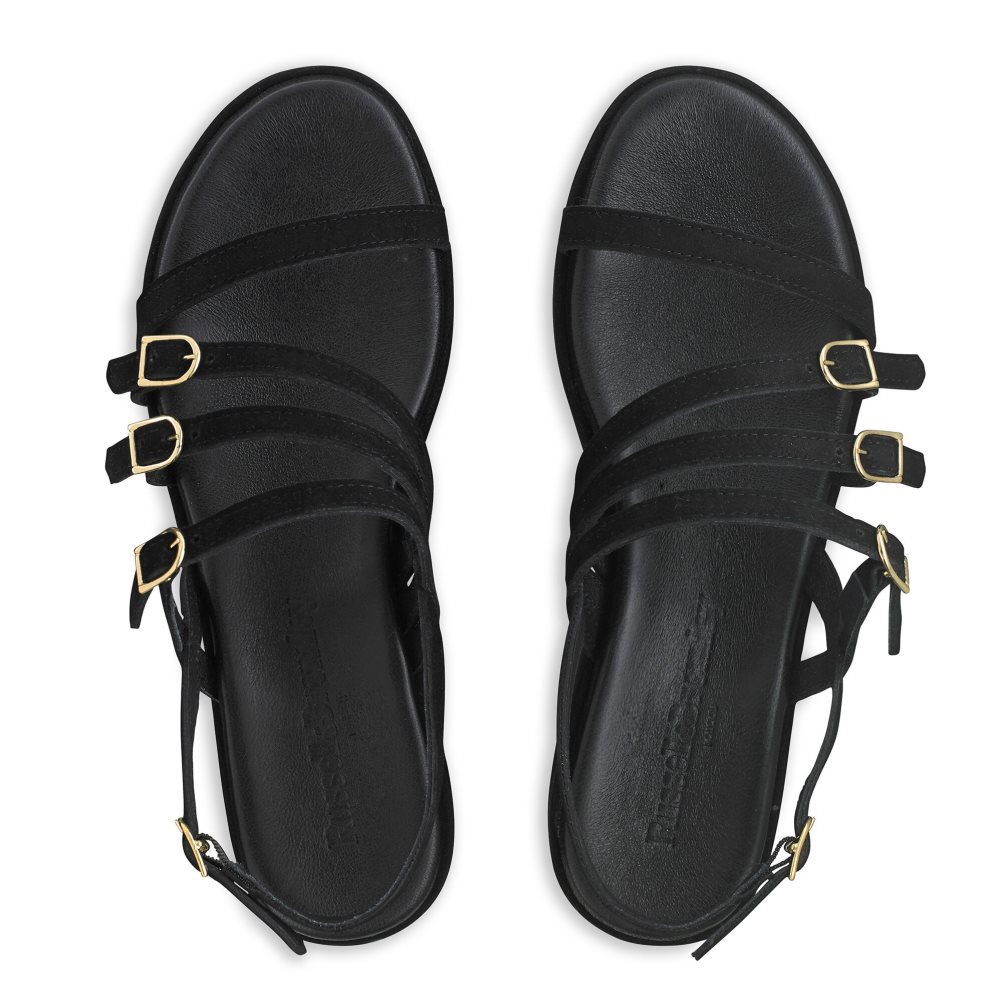 Dámské Boty Na Klínku Russell & Bromley Sunshine Přezkou Černé | CZ-06321A