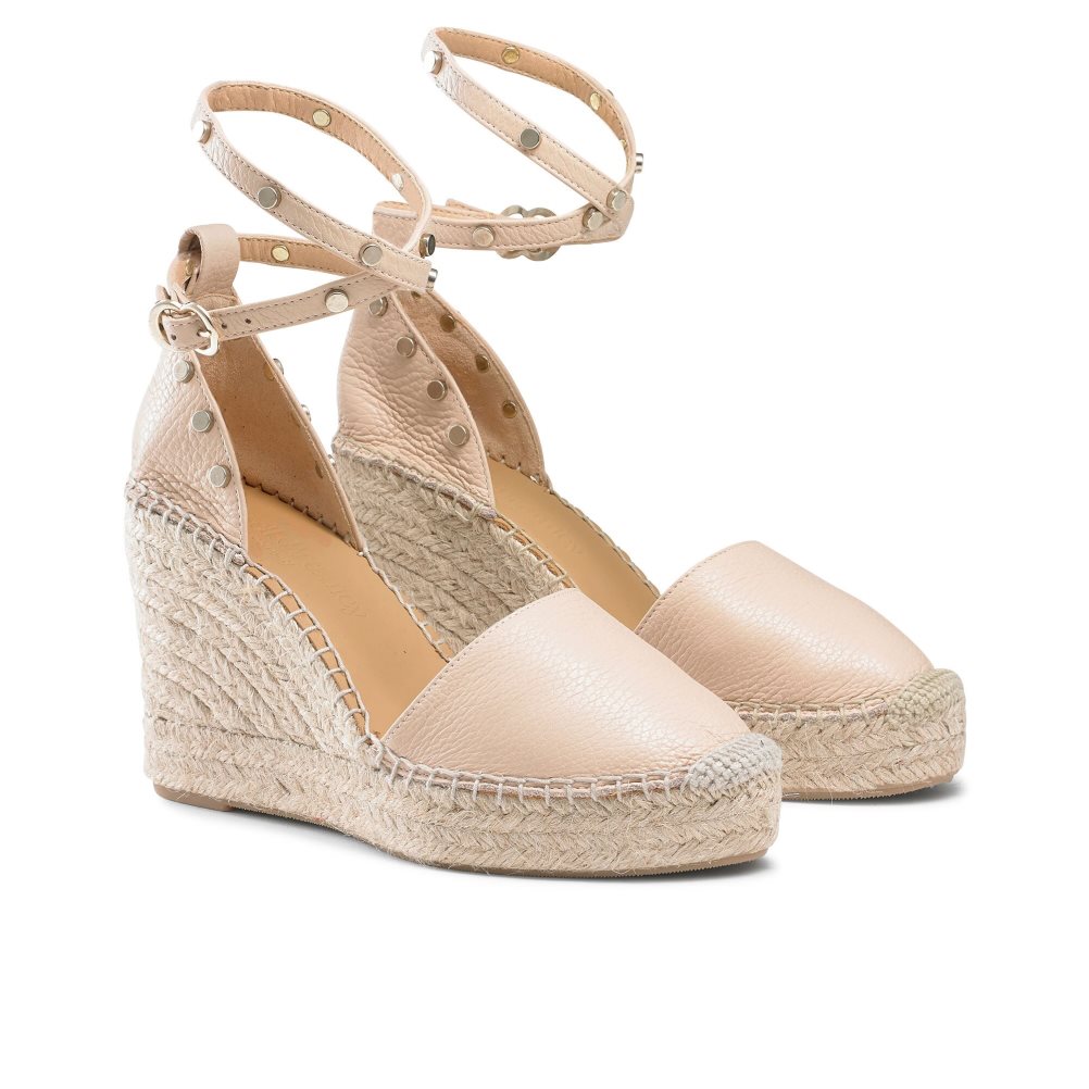 Dámské Boty Na Klínku Russell & Bromley Coinwraphi Espadrilky Růžové | CZ-20713R