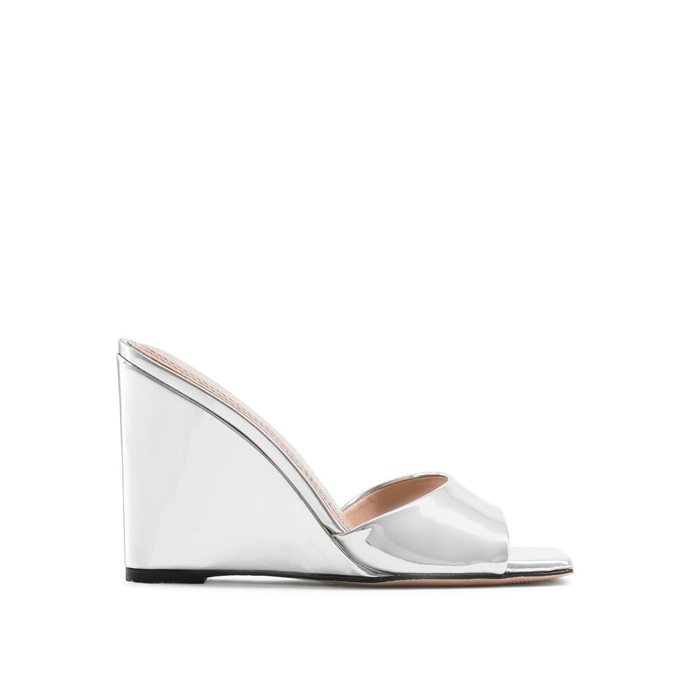 Dámské Boty Na Klínku Russell & Bromley Bellini Stříbrné | CZ-61873X