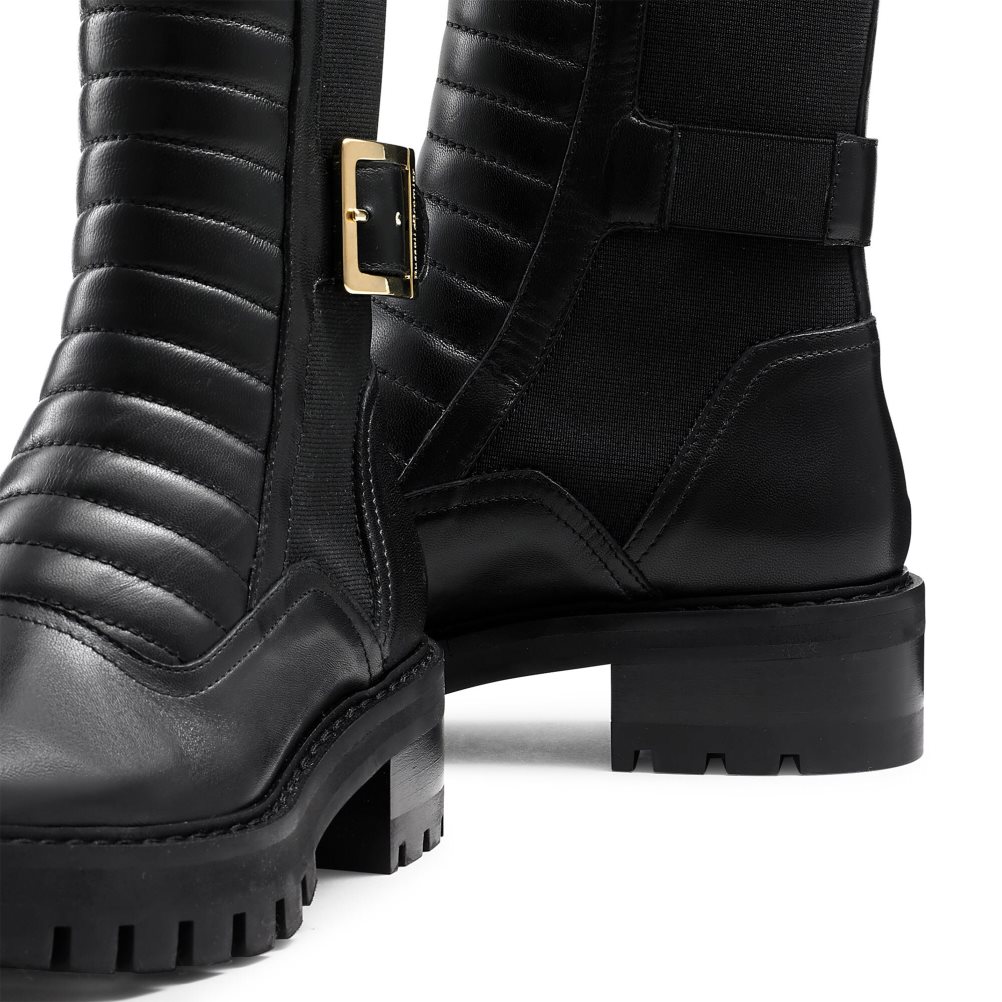 Dámské Boty Na Motorku Russell & Bromley Pillion Square Špicí Černé | CZ-97136U