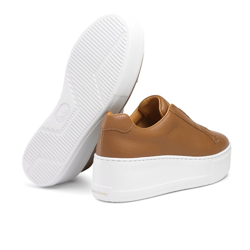 Dámské Boty Na Platformy Russell & Bromley Park Up Flatform Laceless Hnědé | CZ-27190E
