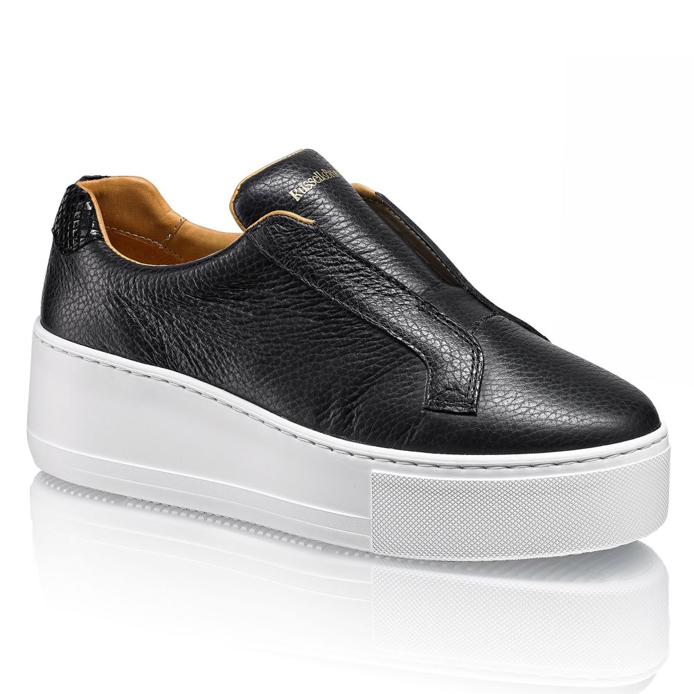 Dámské Boty Na Platformy Russell & Bromley Park Up Flatform Laceless Černé | CZ-29731I