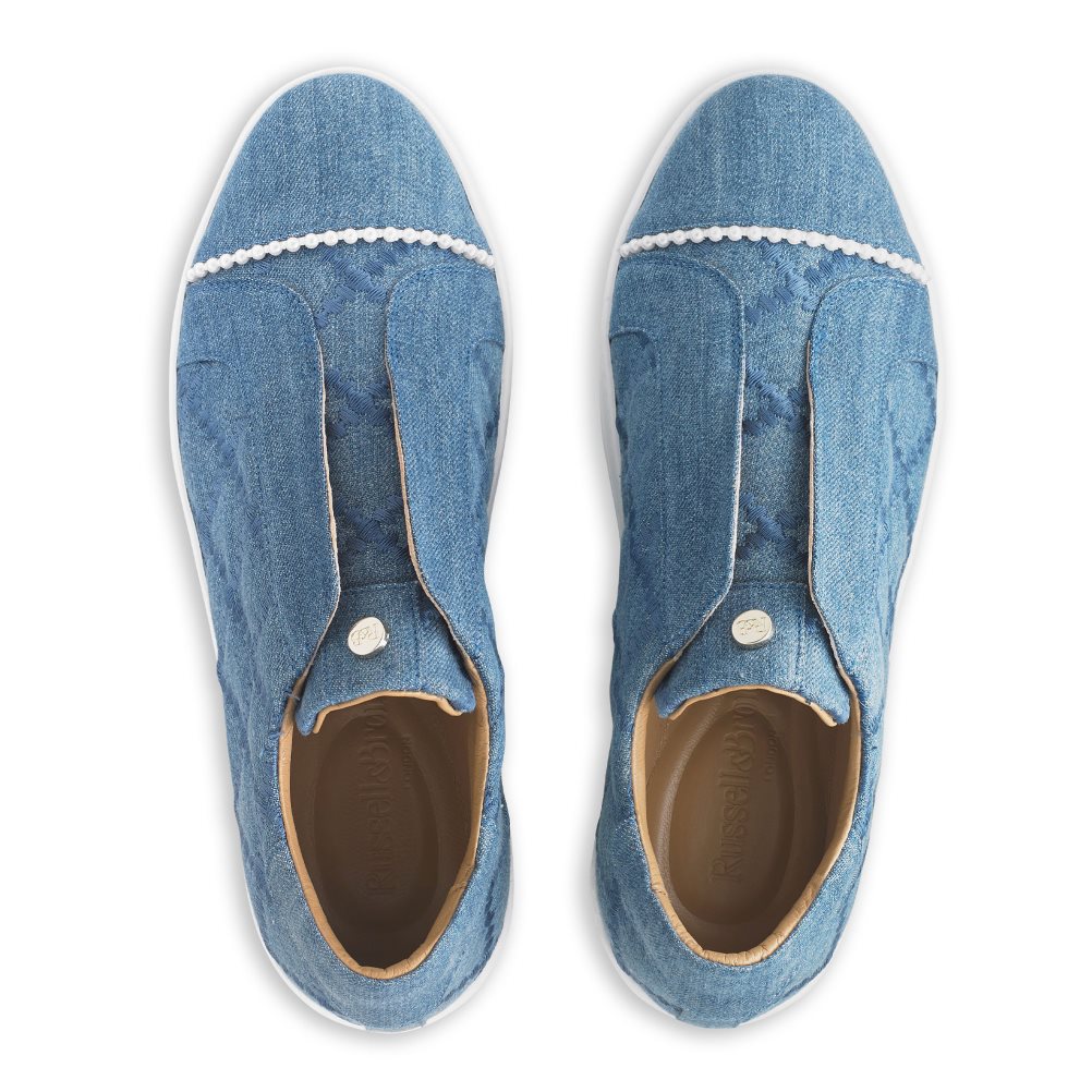 Dámské Boty Na Platformy Russell & Bromley Seawalk Laceless Blankyt | CZ-36810I