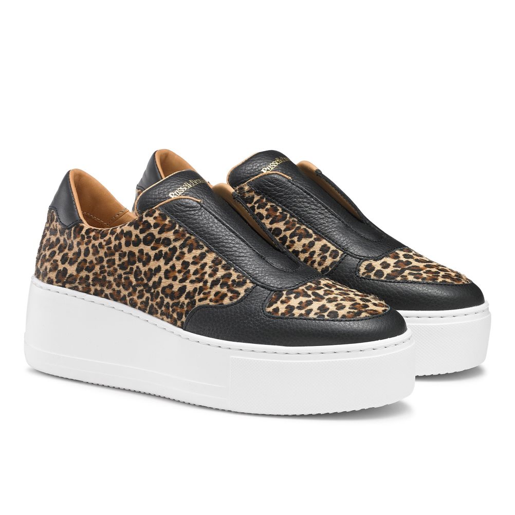 Dámské Boty Na Platformy Russell & Bromley Park Ave Laceless Leopard | CZ-51897I