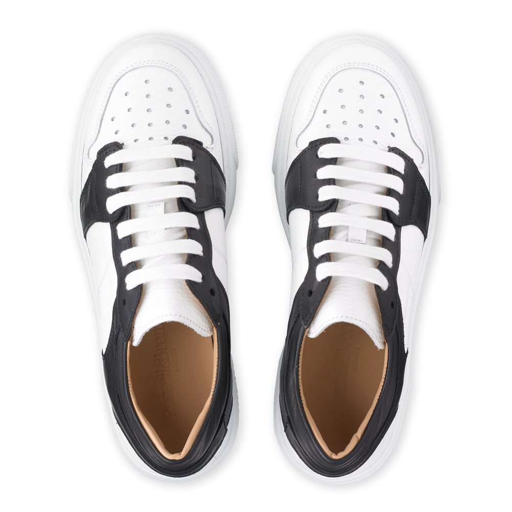 Dámské Boty Na Platformy Russell & Bromley Prince Low Low Top Bílé Černé | CZ-71846L