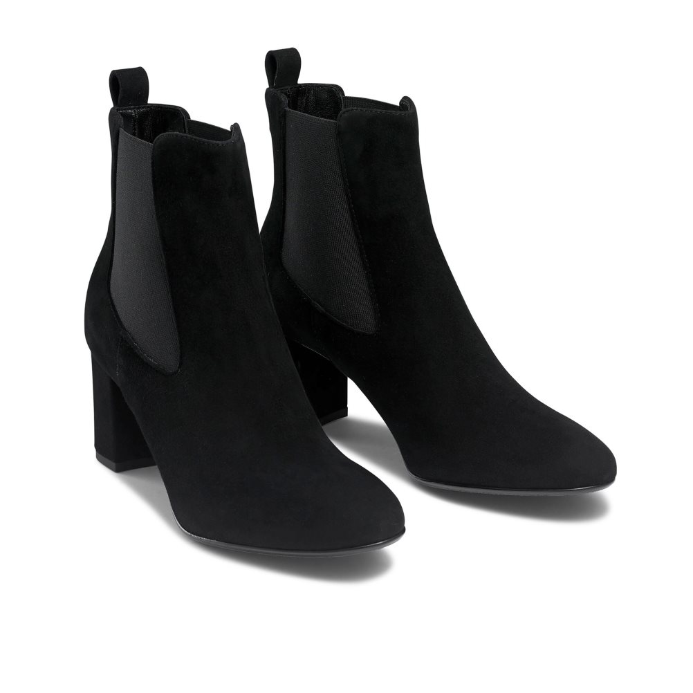 Dámské Chelsea Boty Russell & Bromley Beetle Block Heel Černé | CZ-73859Y