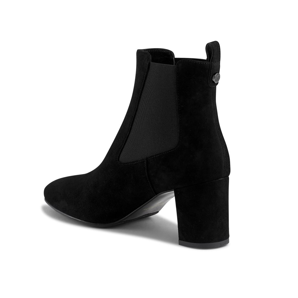 Dámské Chelsea Boty Russell & Bromley Beetle Block Heel Černé | CZ-73859Y