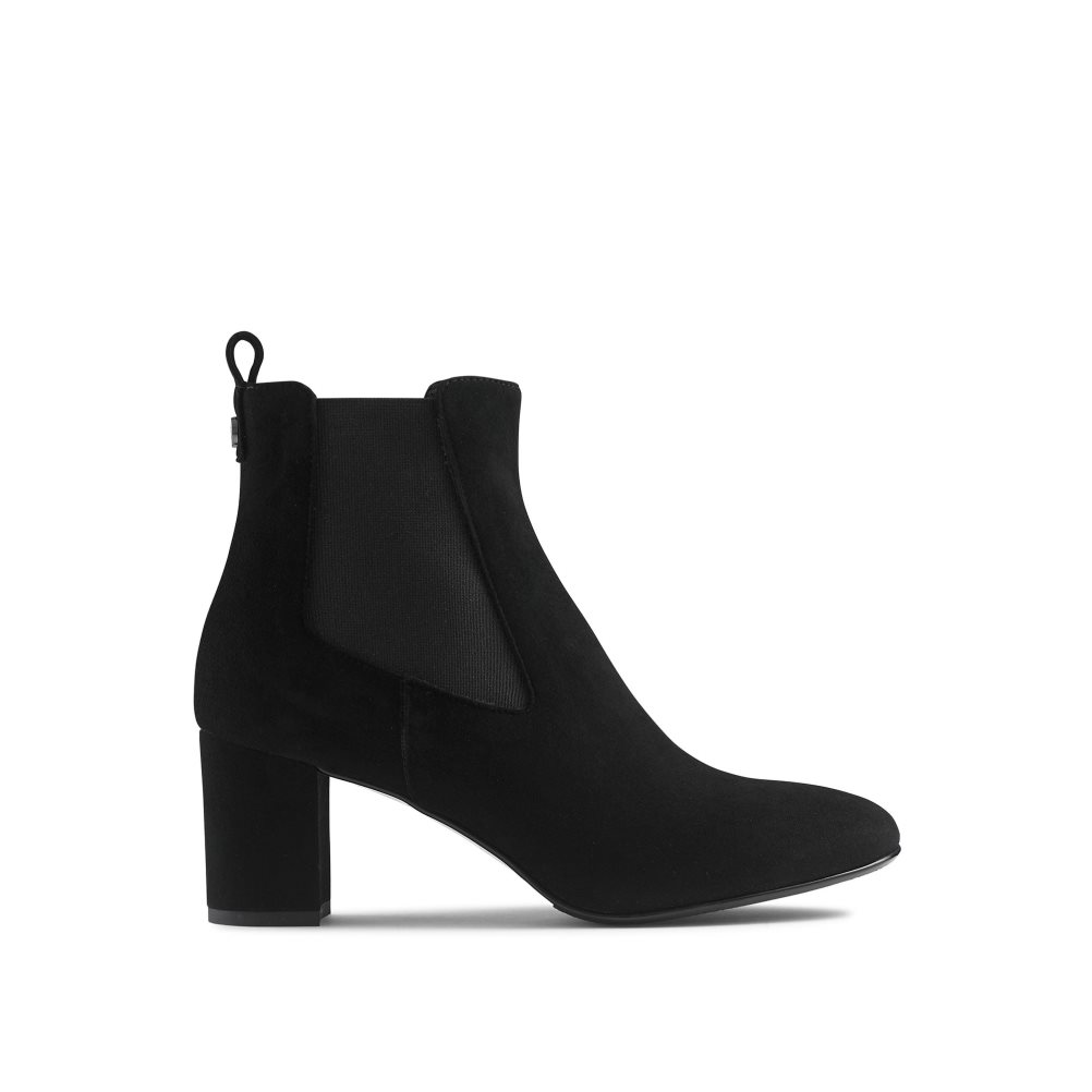 Dámské Chelsea Boty Russell & Bromley Beetle Block Heel Černé | CZ-73859Y