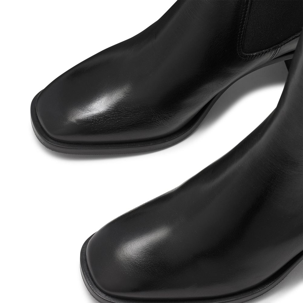 Dámské Chelsea Boty Russell & Bromley Bloomsbury Block Heel Černé | CZ-04367A