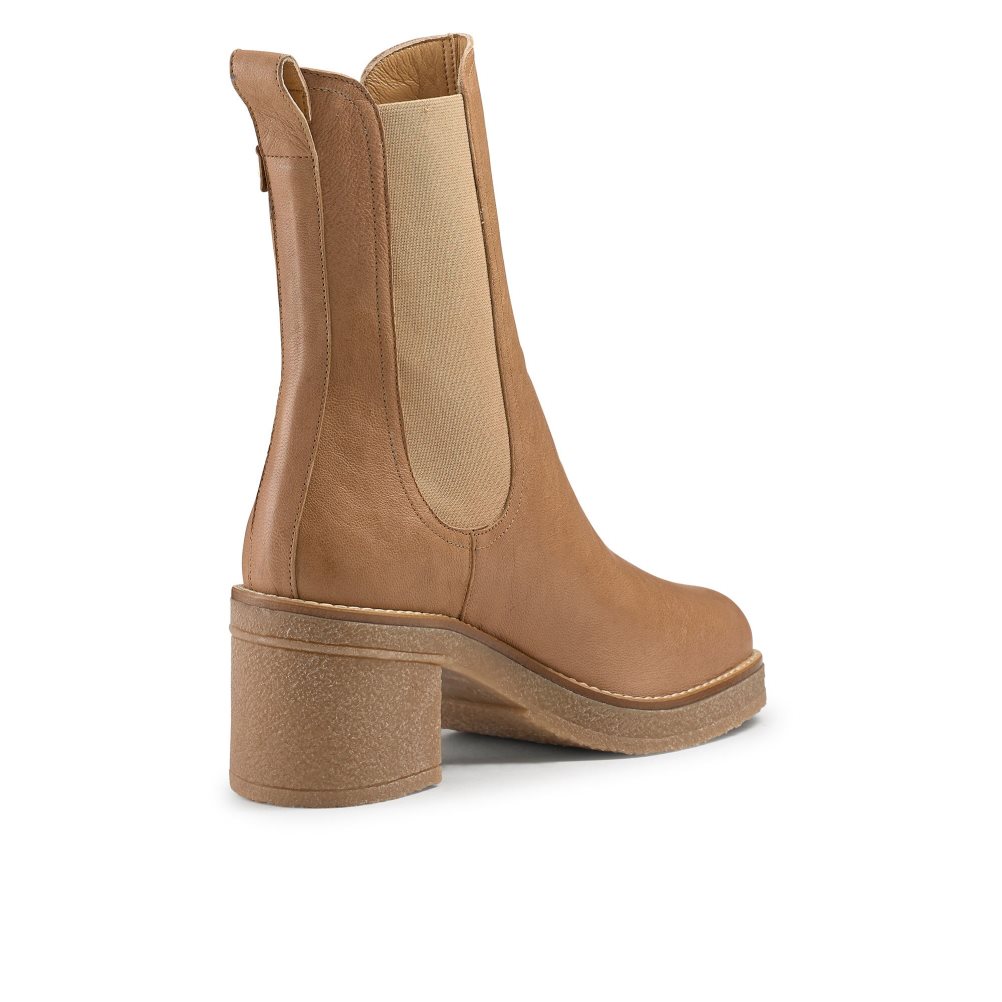 Dámské Chelsea Boty Russell & Bromley Bootcut Crepe Sole Hnědé | CZ-76529Y