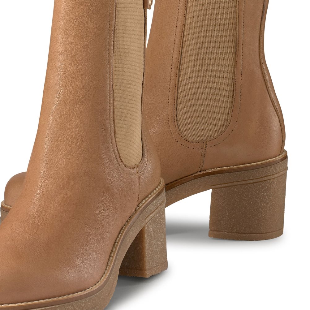 Dámské Chelsea Boty Russell & Bromley Bootcut Crepe Sole Hnědé | CZ-76529Y