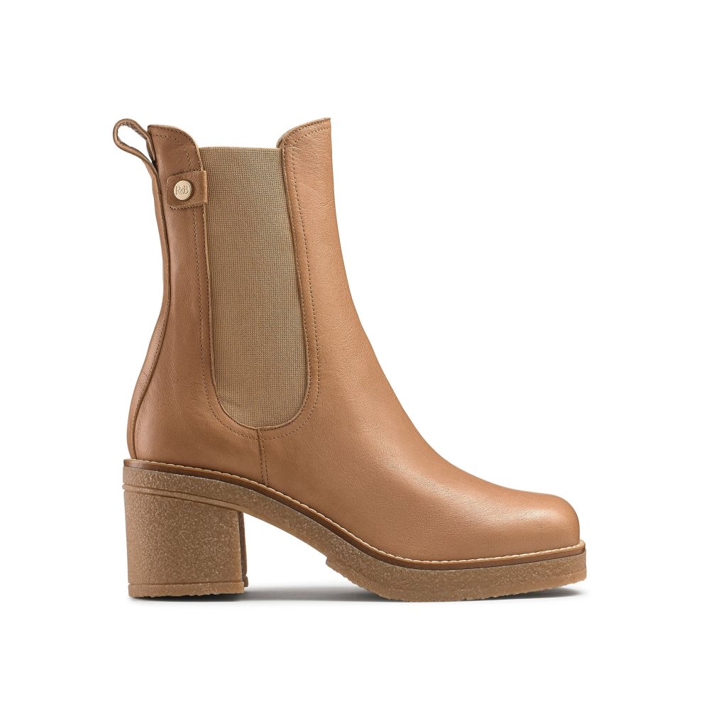Dámské Chelsea Boty Russell & Bromley Bootcut Crepe Sole Hnědé | CZ-76529Y