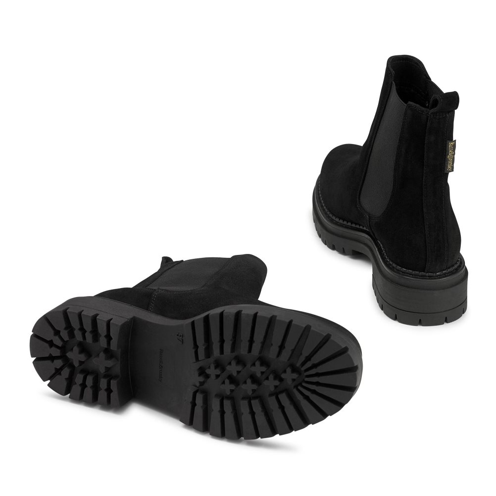 Dámské Chelsea Boty Russell & Bromley Company Combat Černé | CZ-05731V