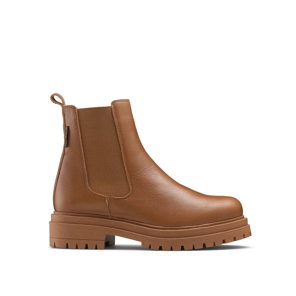Dámské Chelsea Boty Russell & Bromley Company Combat Hnědé | CZ-36985X