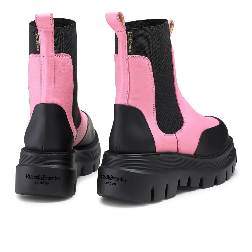 Dámské Chelsea Boty Russell & Bromley Conquer Růžové Černé | CZ-42381U