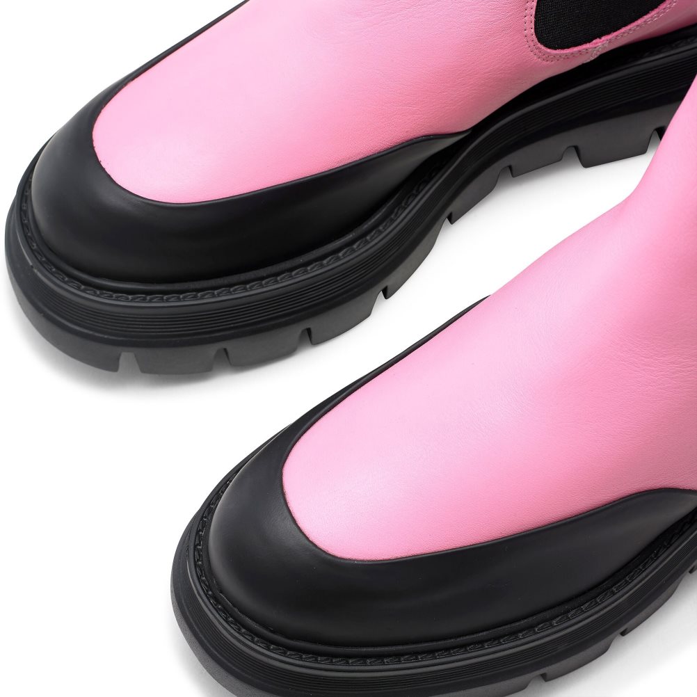 Dámské Chelsea Boty Russell & Bromley Conquer Růžové Černé | CZ-42381U