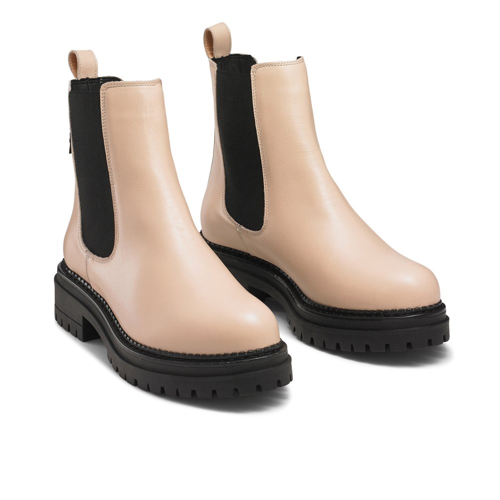Dámské Chelsea Boty Russell & Bromley Company Combat Béžový | CZ-47326J