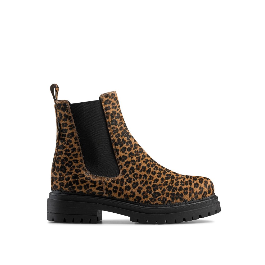 Dámské Chelsea Boty Russell & Bromley Company Combat Leopard | CZ-79362Q