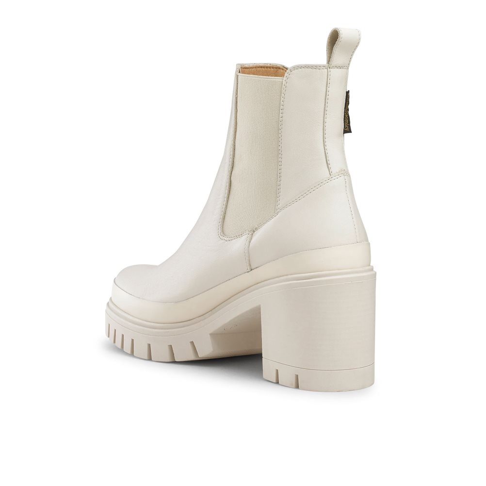 Dámské Chelsea Boty Russell & Bromley Company Hi Podpatku Combat Bílé | CZ-94617H