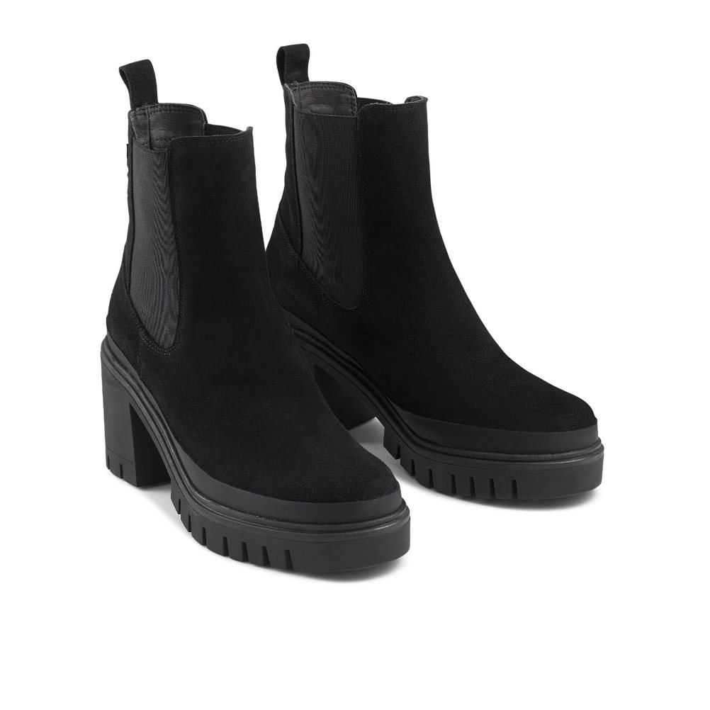 Dámské Chelsea Boty Russell & Bromley Company Hi Podpatku Combat Černé | CZ-95471L