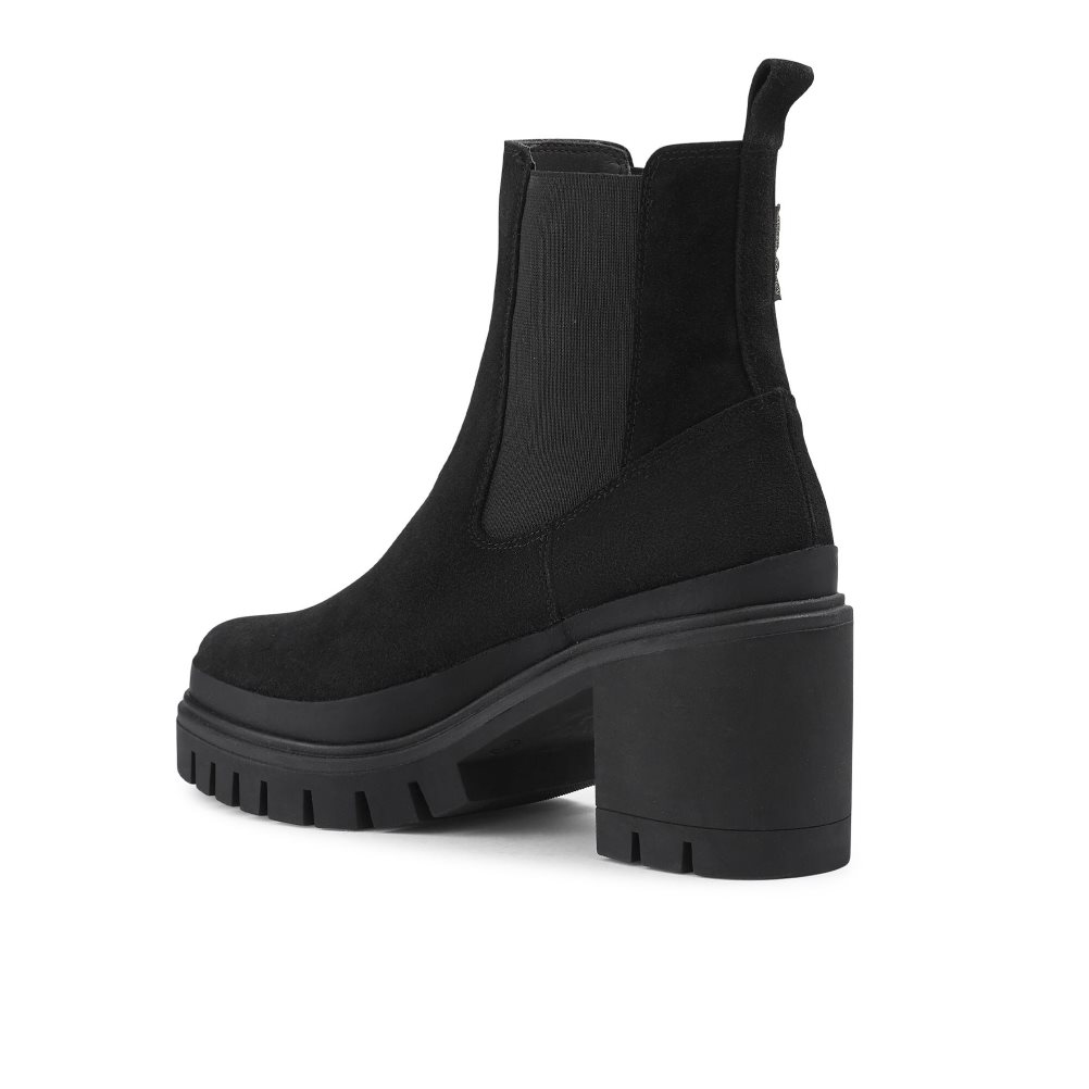 Dámské Chelsea Boty Russell & Bromley Company Hi Podpatku Combat Černé | CZ-95471L