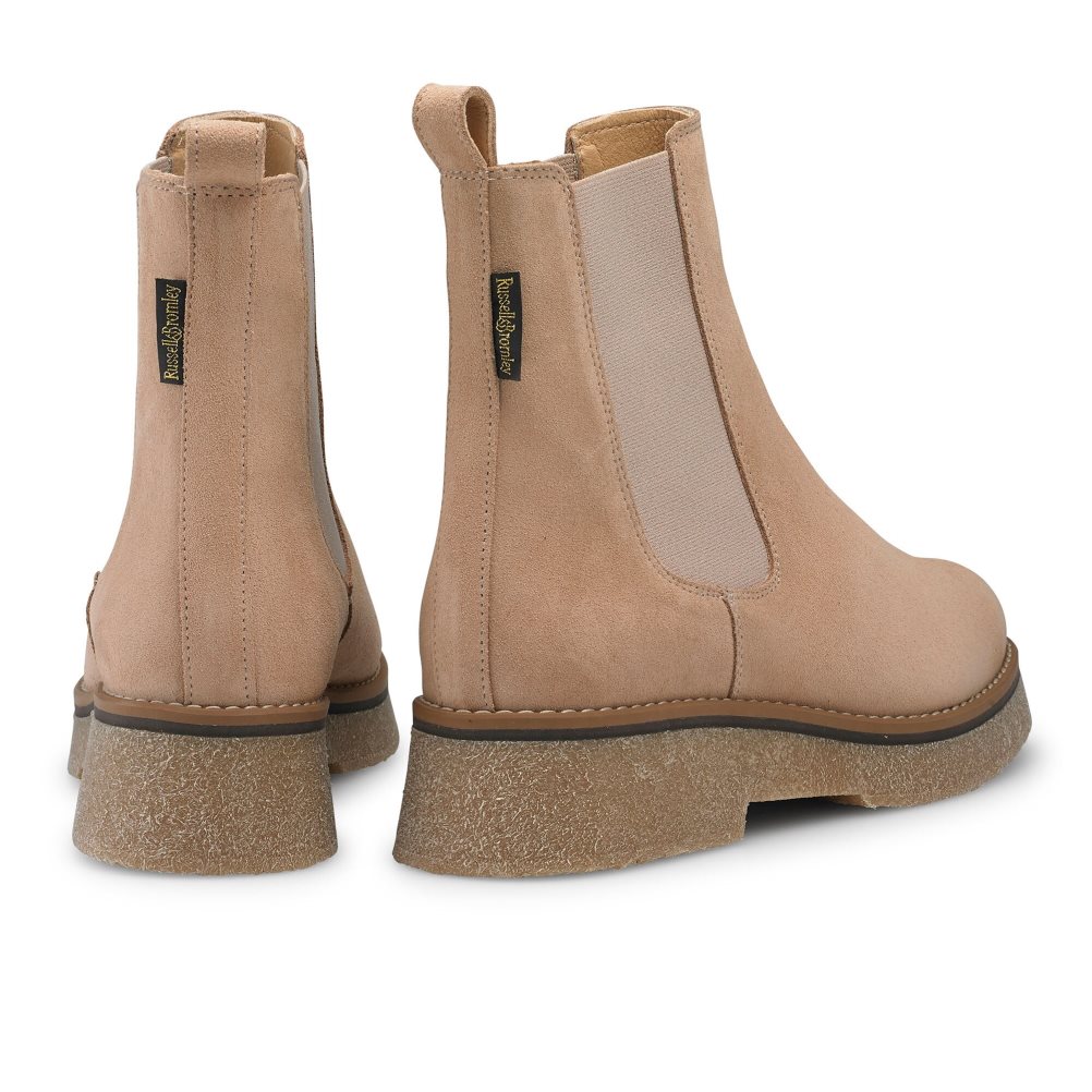 Dámské Chelsea Boty Russell & Bromley Eden Crepe Světle Hnědé | CZ-26583L
