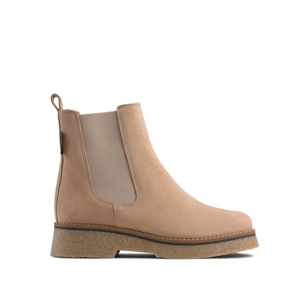 Dámské Chelsea Boty Russell & Bromley Eden Crepe Světle Hnědé | CZ-26583L