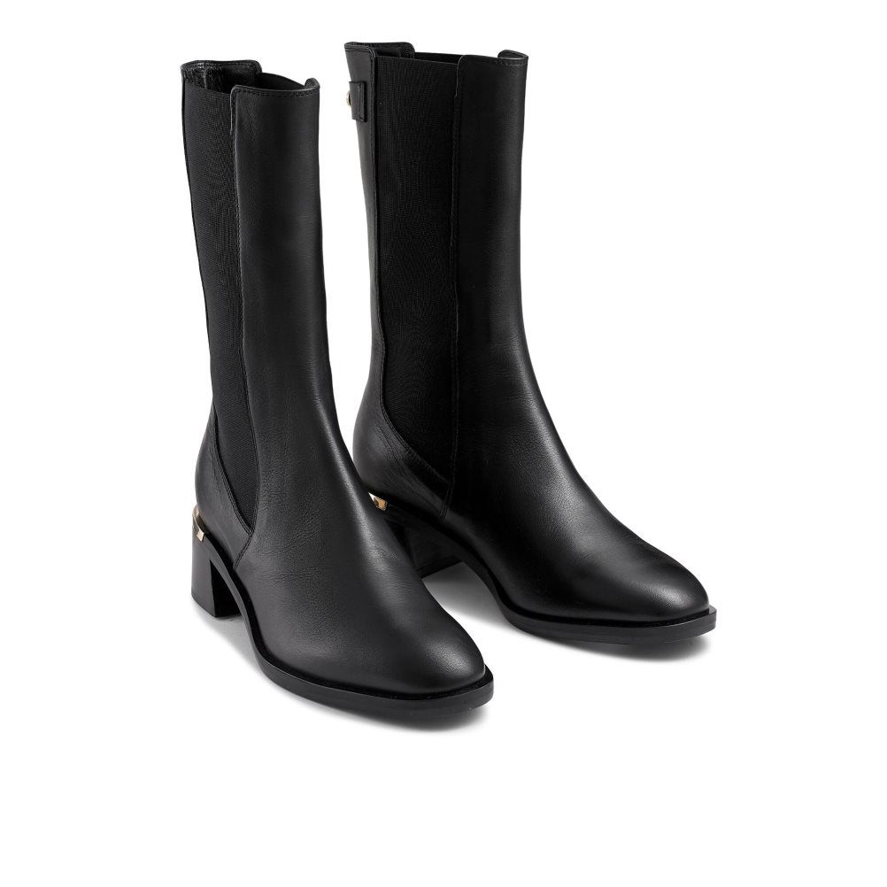 Dámské Chelsea Boty Russell & Bromley Gallop Heel Clip Černé | CZ-87912A