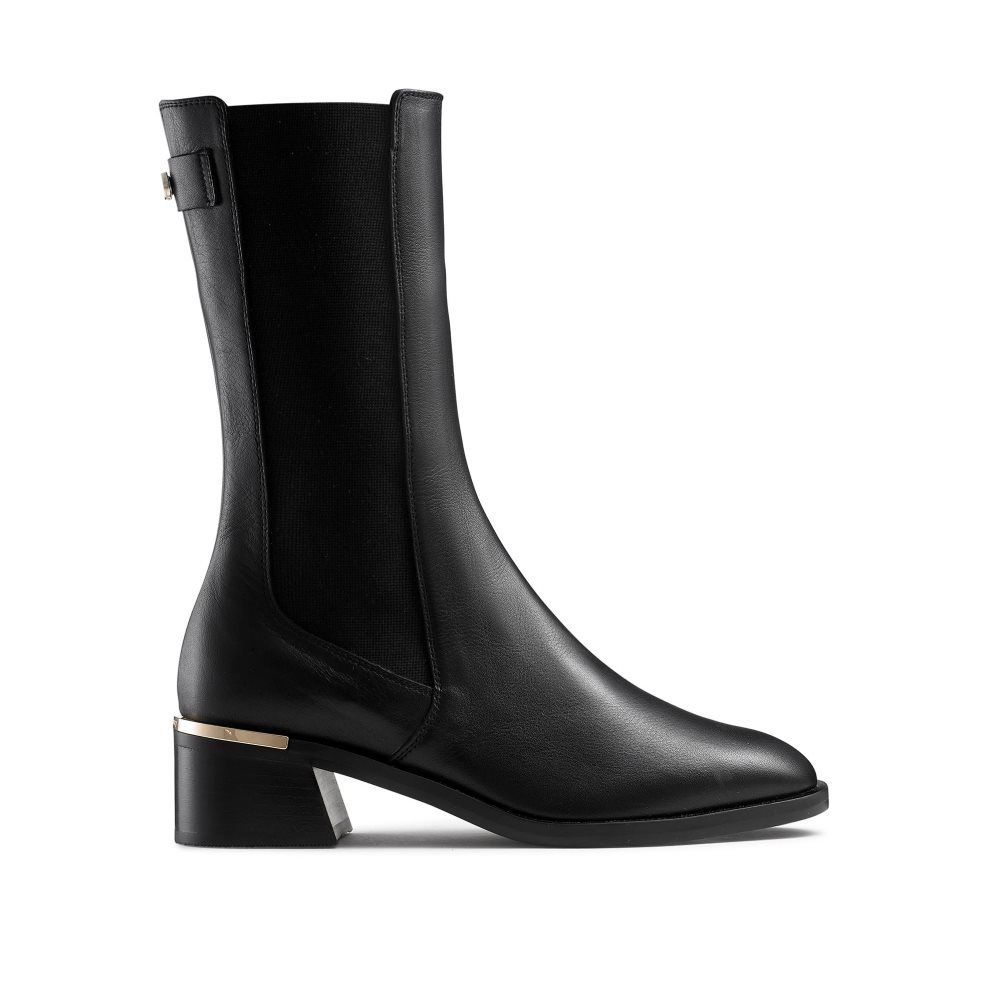 Dámské Chelsea Boty Russell & Bromley Gallop Heel Clip Černé | CZ-87912A