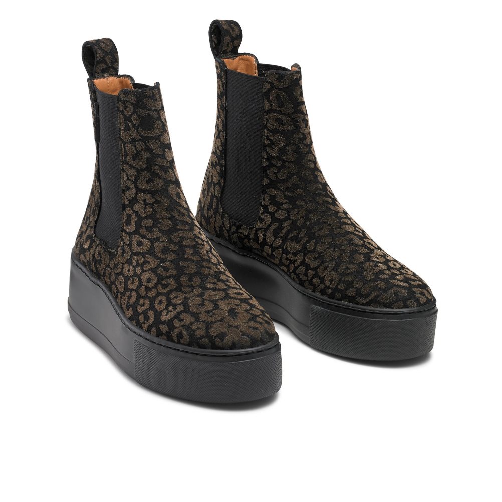 Dámské Chelsea Boty Russell & Bromley Park Way Leopard | CZ-91358P
