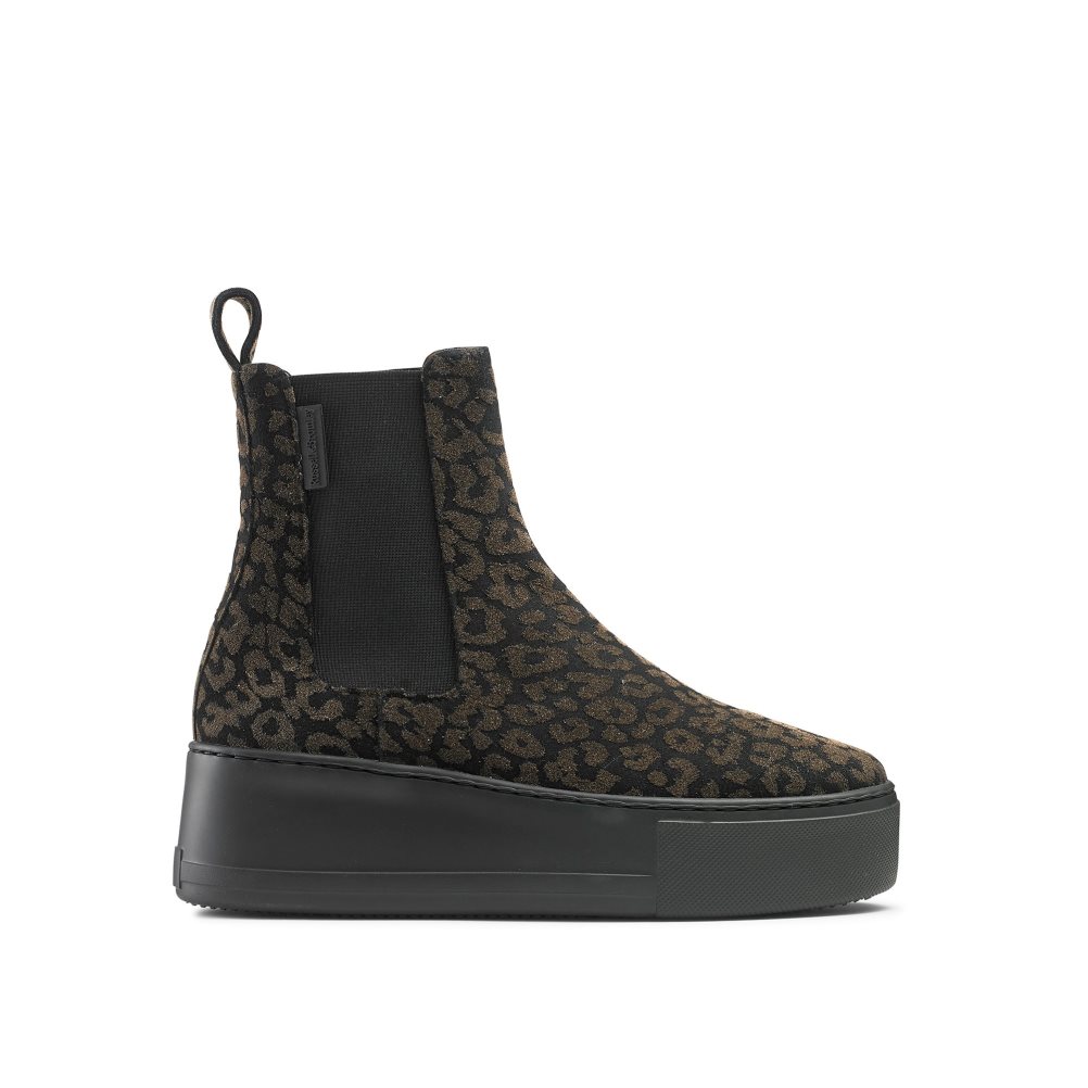 Dámské Chelsea Boty Russell & Bromley Park Way Leopard | CZ-91358P