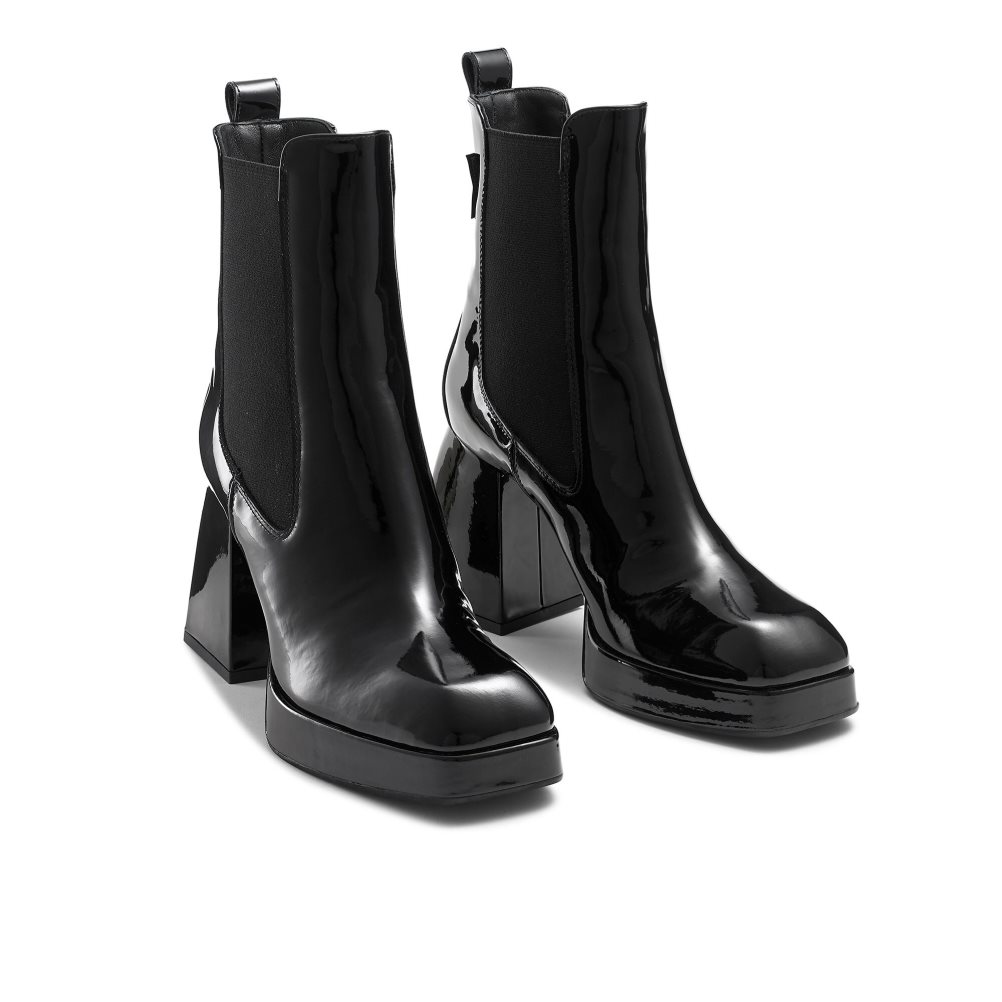 Dámské Chelsea Boty Russell & Bromley Quant Platformy Černé | CZ-41857H