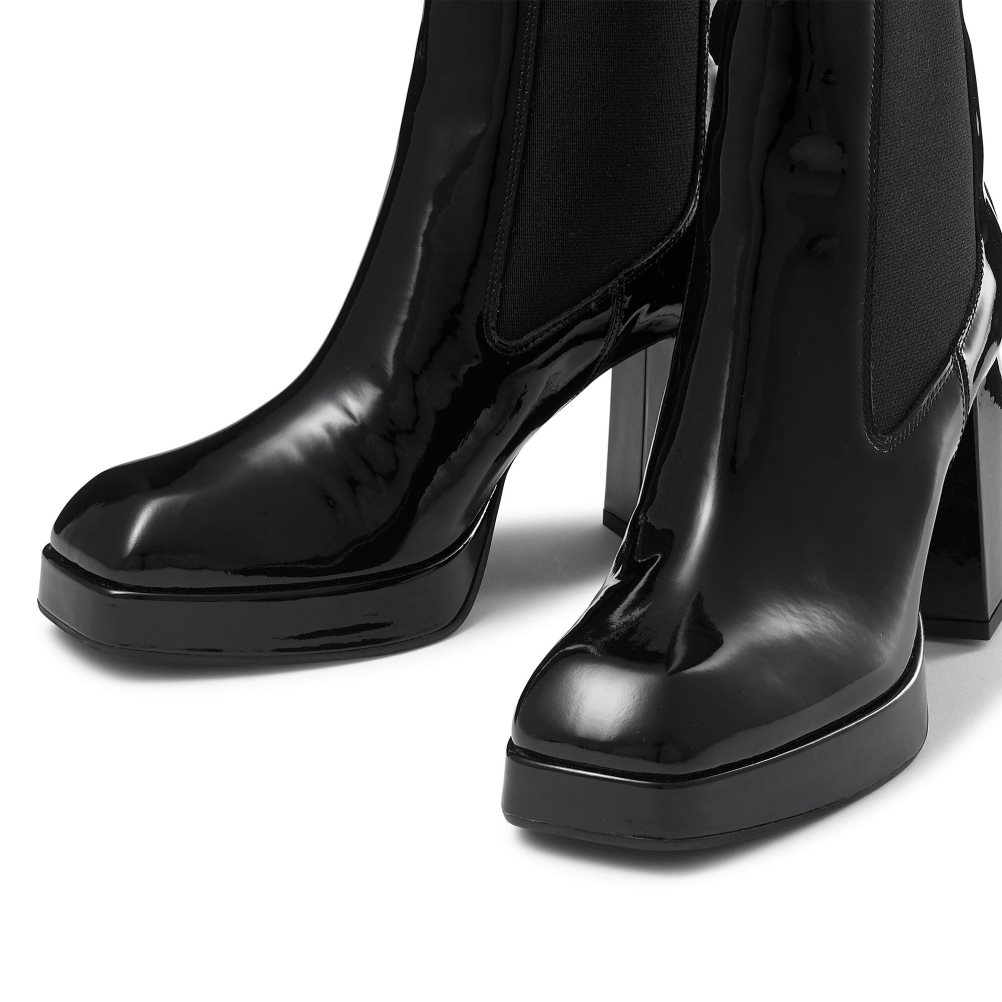 Dámské Chelsea Boty Russell & Bromley Quant Platformy Černé | CZ-41857H