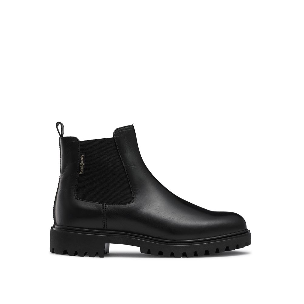 Dámské Chelsea Boty Russell & Bromley Čistěno Sole Černé | CZ-05189P