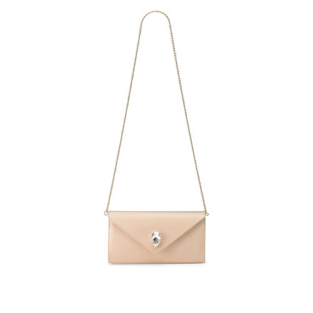 Dámské Clutch Taška Russell & Bromley Olympia Gem Béžový | CZ-09354S