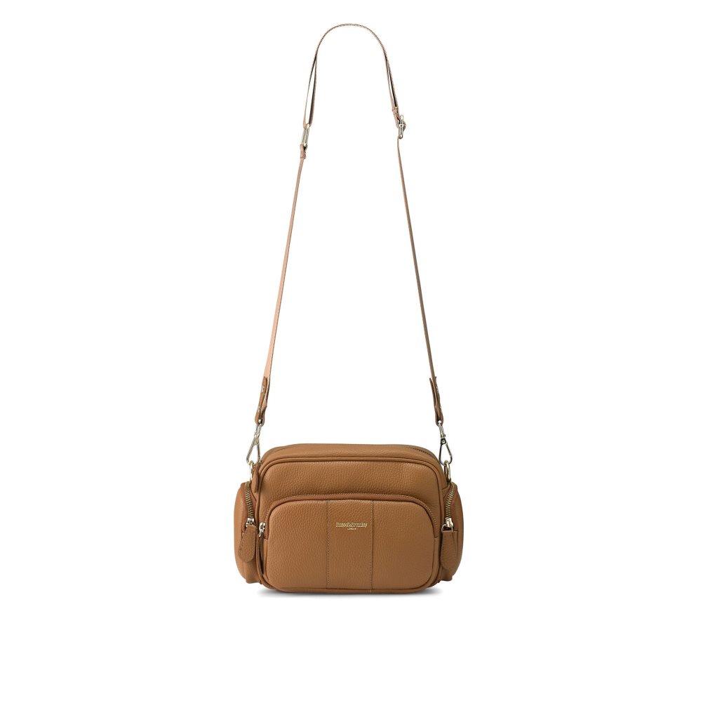 Dámské Crossbody Kabelky Russell & Bromley Snapshot Multi-pocket Hnědé | CZ-12806X