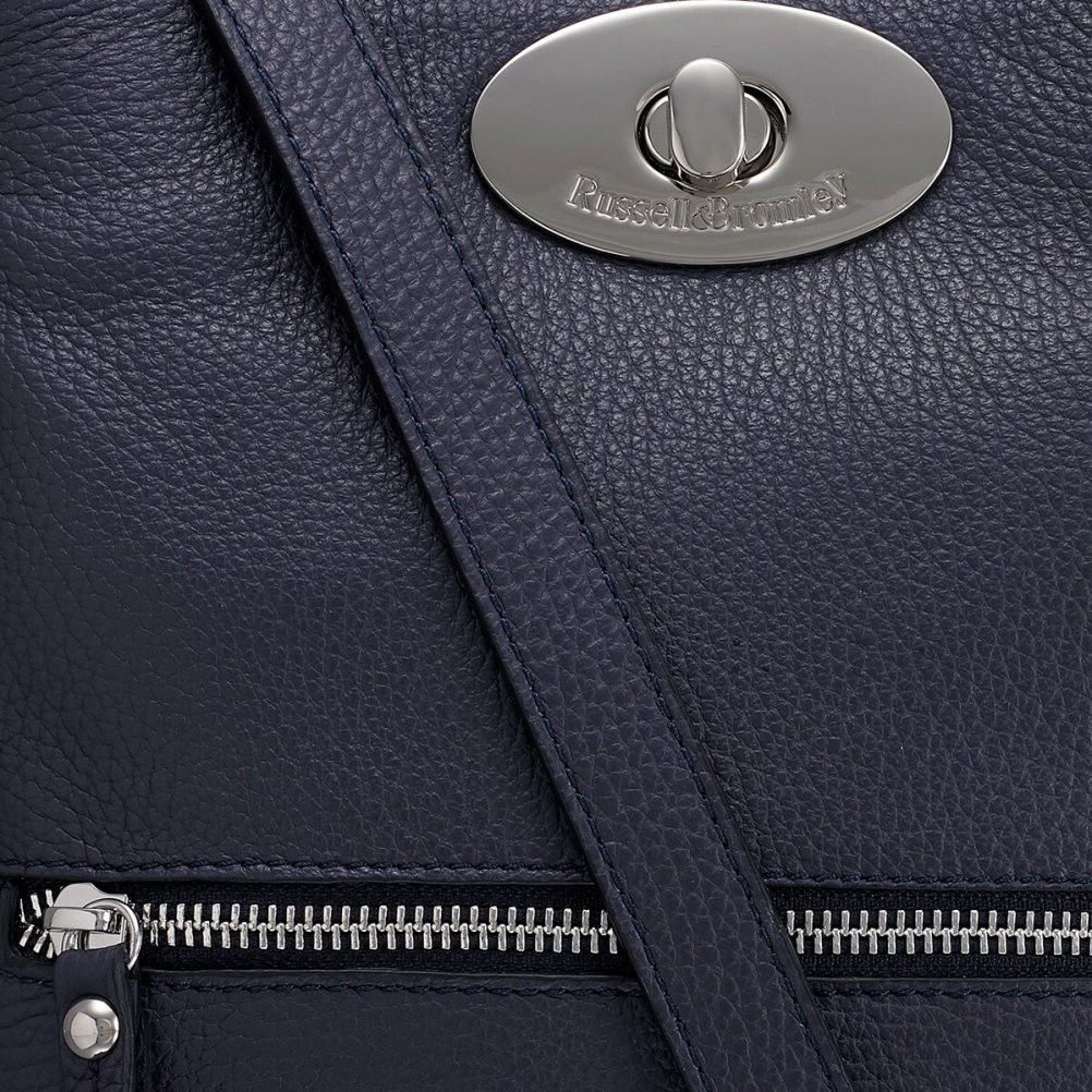 Dámské Crossbody Kabelky Russell & Bromley Lincoln Turnlock Tmavě Blankyt | CZ-24105F