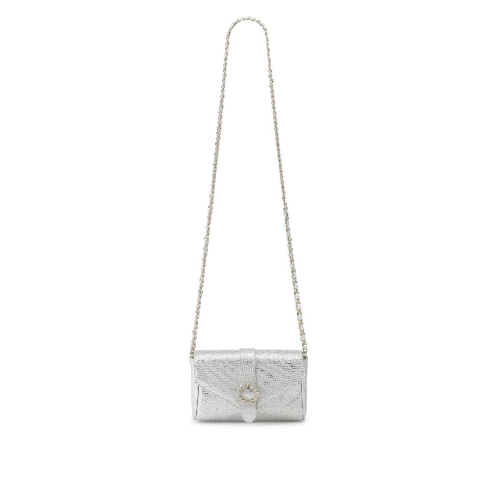 Dámské Crossbody Kabelky Russell & Bromley Strictly Jewel Přezkou Chain Stříbrné | CZ-36497M
